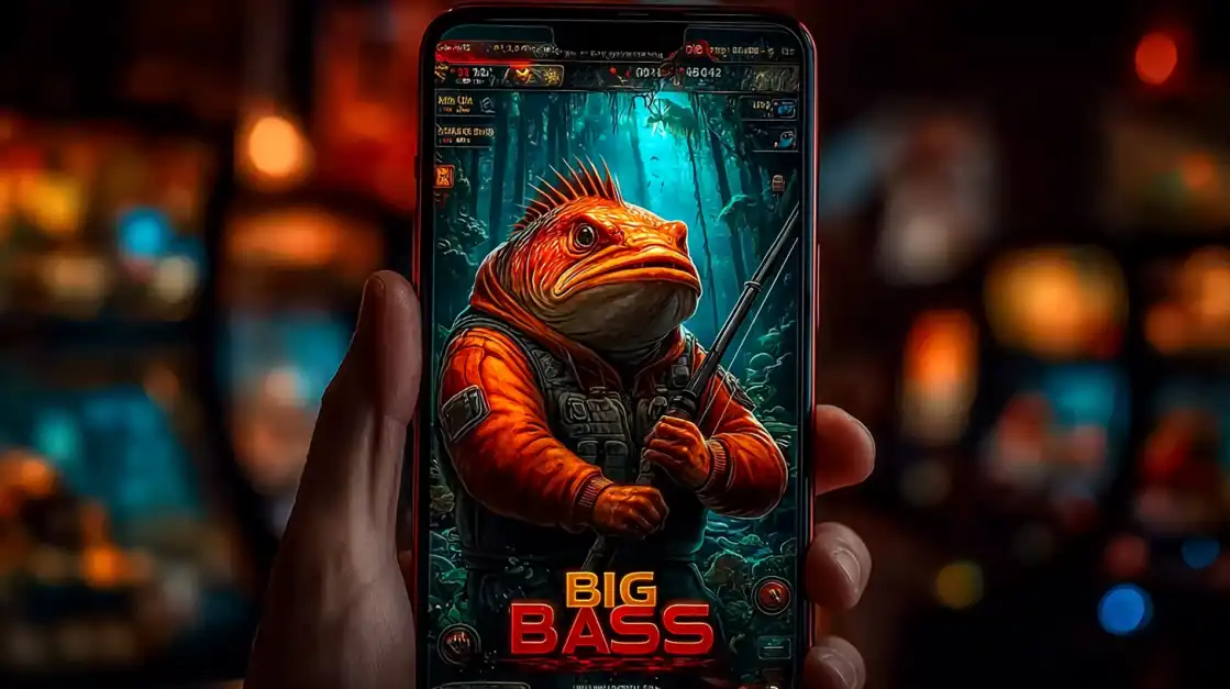 Big Bass mobile casino game featuring fishing theme and big win potential