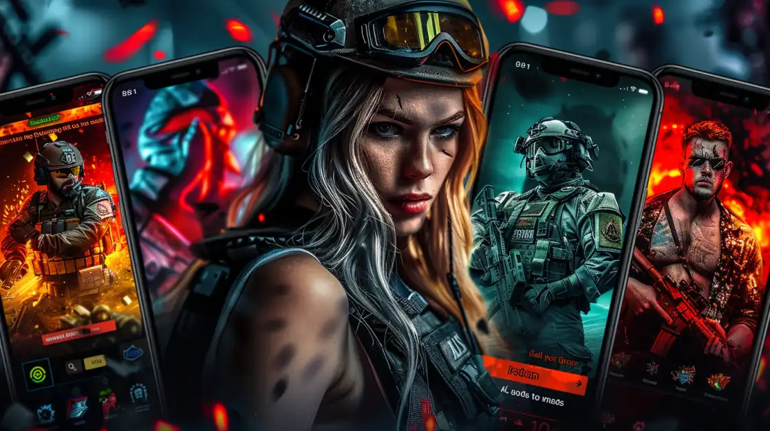 Military tactical themed mobile casino slot games with strategic gameplay