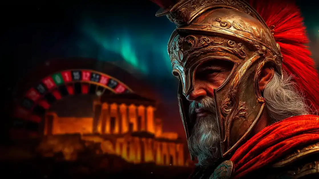 Roman gladiator themed casino games with roulette and ancient warrior elements
