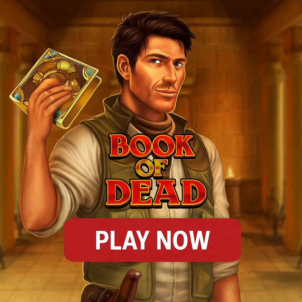 Book of Dead Egyptian adventure slot with Rich Wilde explorer character